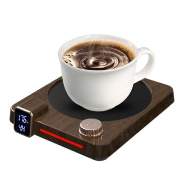 Imagem de Yououii Aquecedor De Canecas, Café 40 W Com Visor Digital Duplo, Inteligente Para Mesa, Ajuste 9 Temperaturas E Faixa Luz Tricolor, Velas Desligamento Automático, Chá (Cor Madeira)