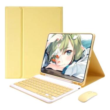 Imagem de Capa Para IPad 10ª Geração/iPad 11ª Geração Com Teclado e mouse (Tartrazine, Teclado comum)