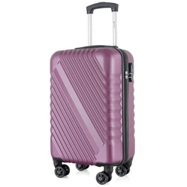 Imagem de Mala de Bordo 10kg Pequena para Viagem ABS Cruzeiro Cadeado Integrado Rodas Giro 360º Bagagem de Mão (Roxo)