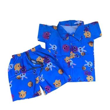 Imagem de Conjunto Infantil Menino Mauricinho Bolofofo Azul - Top Baby Br, 2 Ano