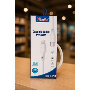 Imagem de Cabo Usb P/ Lightning Kingo Tipo C 1 Metro Potência 27W
