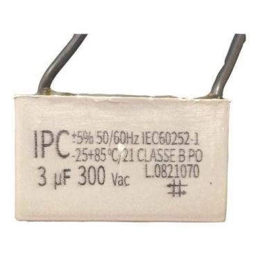 Imagem de Capacitor Quadrado P/ Ventilador 2 Fios 3uf 50/60hz 300v - IPC, 3uf 30
