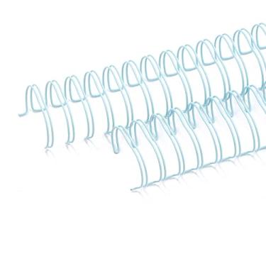 Imagem de Craftelier - Kit de 2 argolas duplas em espiral para encadernar álbuns, cadernos, agendas ou calendários, ideal para projetos de scrapbooking e trabalhos manuais, Ø 2,54 cm (1 polegadas) - azul bebé