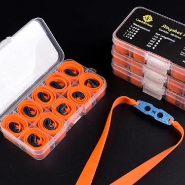 Imagem de Catch&Hunt Elásticos de borracha de estilingue, elásticos planos de látex para tiro profissional forte com caixa (10 peças 1,5 mm)