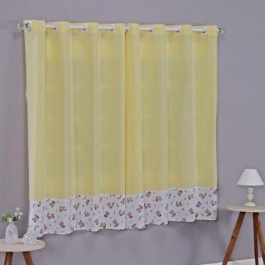 Imagem de Cortina Baby 2 Metros Quarto de Bebê Infantil Menino Menina Varão Simp