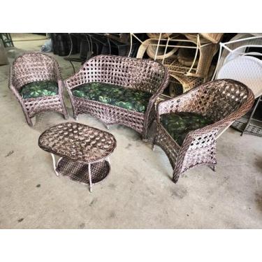 Imagem de Jogo Conjunto Sofá Poltronas Área Externa Interna Fibra Sintética - Va