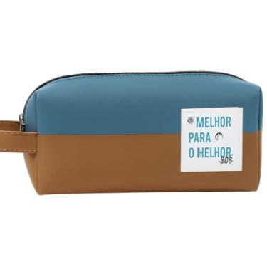 Imagem de Necessaire Masculina Com Zíper Marrom com Alça - O Melhor Pai