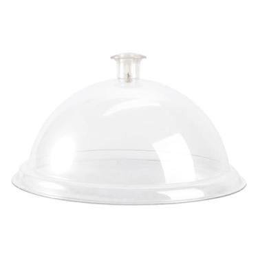 Imagem de Ciieeo 1 pç protetor de prato para queijos gourmet redondo para bolo de aço inoxidável, cobertura de hambúrguer, cúpula, bolo, forma de cupcake, prato de bolo, suporte de barraca, capa de comida para