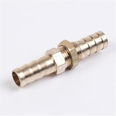 Imagem de Conector de mangueira farpada de 6 mm a 25 mm com porca de anteparo, tubo farpado de latão, acoplador de encaixe, adaptador reto redutor, diâmetro externo 19 mm