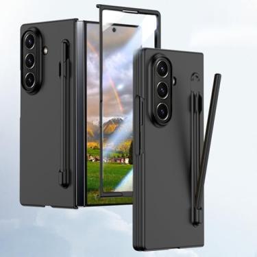 Imagem de HOULEE Capa para Samsung Galaxy Z Fold 7 com S Pen e protetor de tela Z Fold 7 compatível com a pele, com suporte para caneta S, capa protetora completa de carregamento sem fio para PC para Galaxy Z
