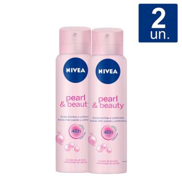 Imagem de Kit 2X Desodorante Antitranspirante Aerosol Nivea Pearl & Beauty 150ml