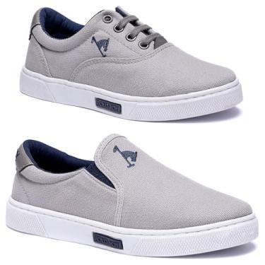 Imagem de Kit dois Tênis Sapatenis Masculino Infantil Casual Polo Joy (Cinza/Cinza, BR, Criança de 9 a 12 anos, Numérico, 30)