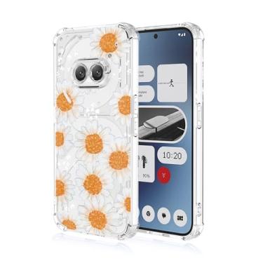 Imagem de RRXSYXL Capa For Nothing Phone 2A com estampa floral transparente, capa macia à prova de choque para telefone 2A, margarida floral