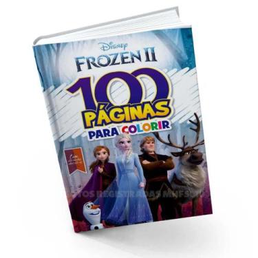 Imagem de 100 Paginas para colorir pintar desenhar desenho Junto com Frozen Disn