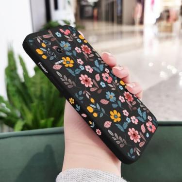 Imagem de Capa de celular com flores para Xiaomi Poco F7 X7 M6 X6 F6 M5S F5 X5 M5 F4 X4 M4 F3 M3 Pro C40 4G 5G GT, capa de sílica líquida, preta, para Poco X7