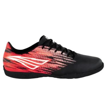 Imagem de Chuteira Futsal Penalty Tornado Antiderrapante (Preto+Vermelho, BR, Adulto, Numérico, 37)