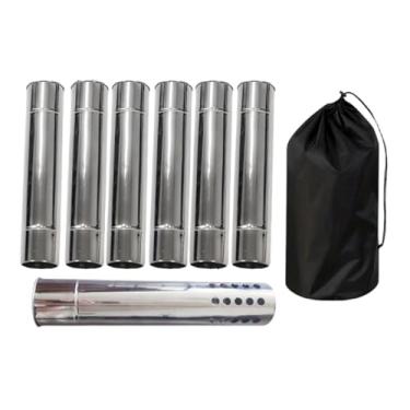 Imagem de YIJU 6x Tubos de Chaminé Anti-Escaldante Acessórios para Lareira com Bolsa de Armazenamento Extensão de Tubo de Fogão Exaustor para Camping