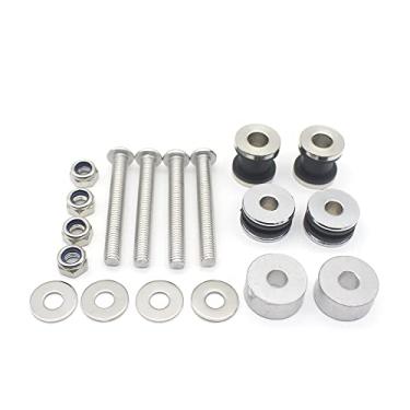 Imagem de ACZMTPJ Kit de ferragens destacáveis de encaixe para motocicleta, parafuso de instalação porca encosto Sissy Bar conjunto de parafusos de liberação rápida para Harley FLSTC FXSTSB FXST