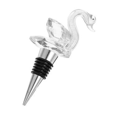Imagem de Cabilock Crystal Swan rolha de garrafa decorativa reutilizável rolha de vinho elegante para vinho e bebidas para bares, casamentos e festas