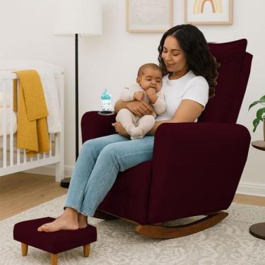 Imagem de Poltrona Cadeira de Amamentação Balanço e Puff Ternura - B Home Decor,