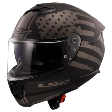 Imagem de LS2 Capacete Integral Para Motocicleta Stream Ii Com Proteção Solar (Cinza Americano Fosco/Preto - Grande)