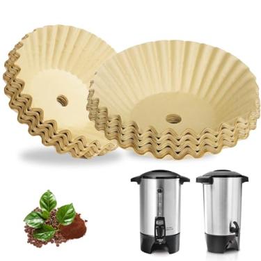 Imagem de Filtros de café de papel para Hamilton Beach, 45 xícaras, urna de café e dispensador de bebidas quentes, filtros de café grandes não branqueados para a maioria das cafeteiras grandes de 30 a 50