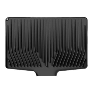 Imagem de Baoblaze Tapete de secagem de louças, almofada de drenagem de silicone, protetor de mesa, descanso de copo reutilizável, tapete de mesa para pastelaria, casa, Preto