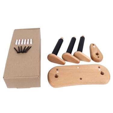 Imagem de Wood Electric Guitar Wall Mount Horizontal Universal Space Saving Split Bass Acoustic Guitar Display Hanger para Home Studio Music Room Wood EVA Material (Estilo regular)