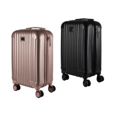 Imagem de Kit Conjunto com 2 Malas 10kg Padrão Anac 55x35x25 de Bordo avião leva