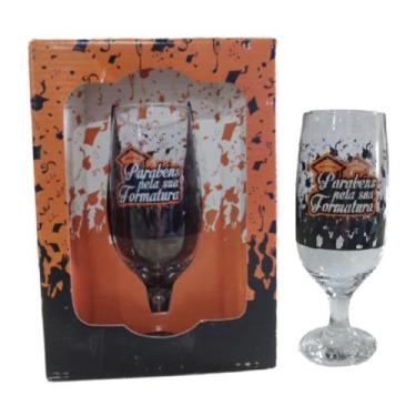 Imagem de Taça Vidro Cerveja Chopp Modelos Variados 300ml Formatura - Brasfoot