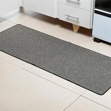Imagem de Tapete Nature Linho 46x180 Cozinha Belga Emborrachado Antiderrapante -