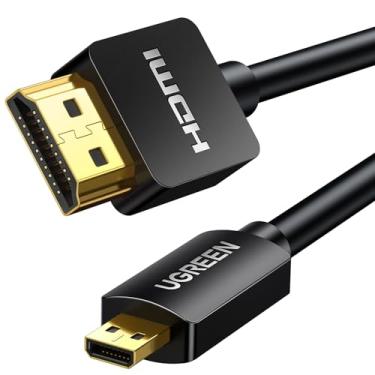 Imagem de UGREEN Adaptador de cabo micro HDMI para HDMI 4K 60Hz Ethernet Audio Return Channel compatível com GoPro Hero 7/6 Raspberry Pi 5 Retroid Pocket 3+/3 Yoga 3 B500 Camera Video Capture Card 10FT