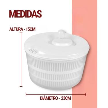 Imagem de Secador Salada, CentríFuga Seca Salada Grande 4,5L, Adequado para Saladas de Cozinha(Vermelho e Verde)