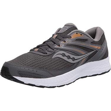 Imagem de Saucony Tênis de caminhada masculino Cohesion 13, Cinza escuro/laranja, 10