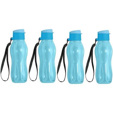 Imagem de Kit 4 Garrafas de Água Tupperware Eco Tupper Azul Claro 310ml