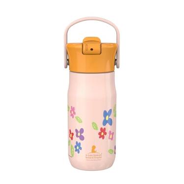 Imagem de Zak Designs Garrafa de água infantil St. Jude Harmony para viagens ou em casa, o aço inoxidável de 400 ml é à prova de vazamento quando fechada e isolada a vácuo (floral)