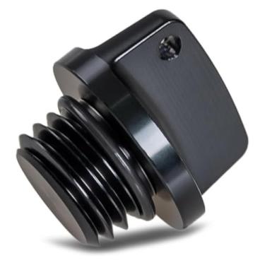 Imagem de Parafuso de tampa de óleo de alumínio CNC universal modificado acessório de tampa de óleo de motocicleta compatível com CRF150R TRX450R/RX CRF1000L CB500F VTR1000F X-4 (preto)