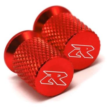 Imagem de Compatível com GSXR 600 750 1000 GSX-R 600 750 1000 125 150 1998-2023 Tampas de válvula de pneu de roda de alumínio CNC para motocicleta (vermelha)