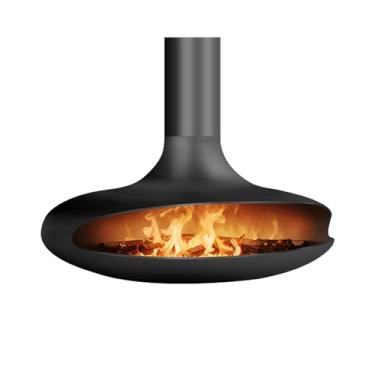 Imagem de Lareira Decorativa Lareira suspensa a lenha Casa Villa Sala de estar Decoração Simulação Chama 3D Versão a(80cm)