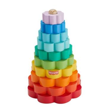 Imagem de Anéis empilháveis de madeira fisher price - mattel hxt77