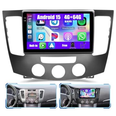Imagem de Inefala [4G + 64G] Rádio automotivo para Hyundai Sonata 2009-2010 (manual A/C) com carplay sem fio/Android Auto, tela sensível ao toque HD de 9 polegadas com GPS WiFi, Bluetooth, FM/RDS EQ SWC, câmera
