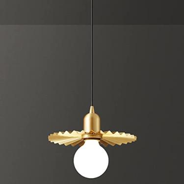 Imagem de SRSXYMBD 1 luminária pendente de latão, mini lustre E27 com abajur de vidro ajustável, lâmpada suspensa para cozinha, ilha, banheiro, varanda, sala de estar, bar