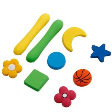 Imagem de CXYFQUUK Puxadores e puxadores de borracha puxadores de gaveta puxadores de porta de guarda-roupa bonito estrela azul nuvem branca alça de móveis 2 peças (96 mm rosa)