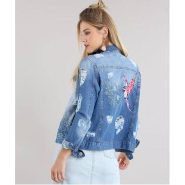 Imagem de Jaqueta jeans feminina - Novamoda