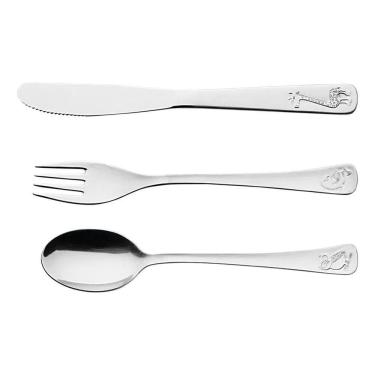 Imagem de 2X Talheres Tramontina Friends Kids, Colher, Garfo, Faca, Co