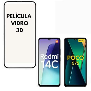 Imagem de Película VIDRO 3D Redmi14C / Redmi A5 / POCO C75 / POCO C71, Proteção Total e Contra Risco