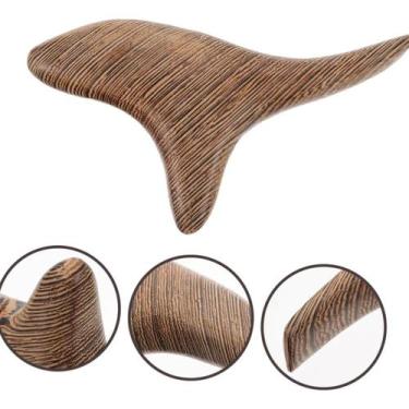 Imagem de Gua Sha Massageador Madeira 3 Pontas Acupuntura Reflexologia - Minymix