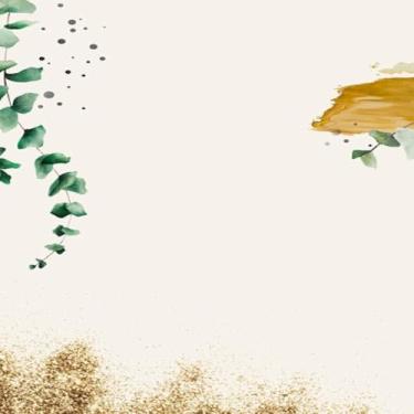 Imagem de Quadro Decorativo de Folhas de Eucalipto Beige - Arte Vetorial para parede Moderna e Elegante 50x50cm