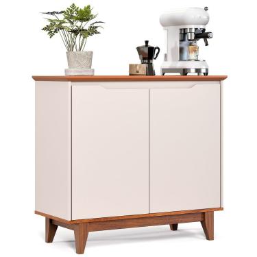 Imagem de Buffet 02 Portas Sem Gaveta Flow Off White Com Freijo