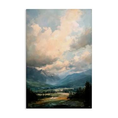 Imagem de Stupell Industries Arte de parede em tela Split Heavens Cloudy Meadow, design por Petal Prints Design, 76 x 50 cm